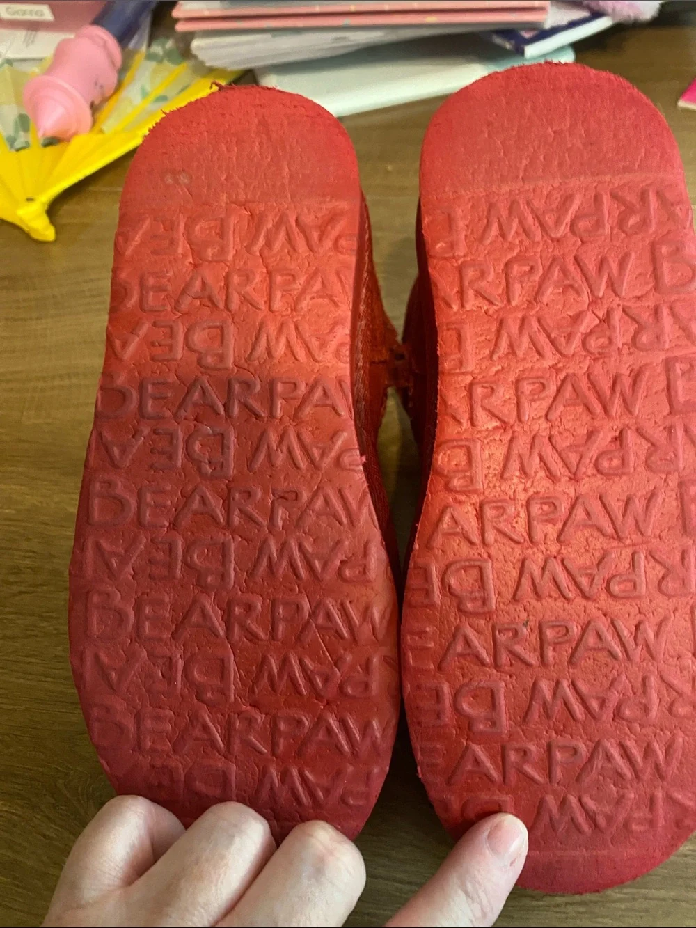 BearPaw Kids Red Suede Cozy Winter Boots